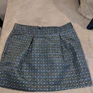 Black pleated shimmery skirt